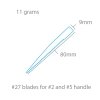 Modelcraft PKN2727 #27 Saw Blades x 5 For #2 or #5 Handles